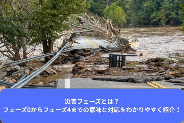 災害フェーズとは？フェーズ0からフェーズ4