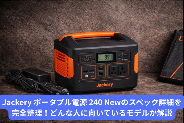 Jackery ポータブル電源 240 Newのスペック詳細