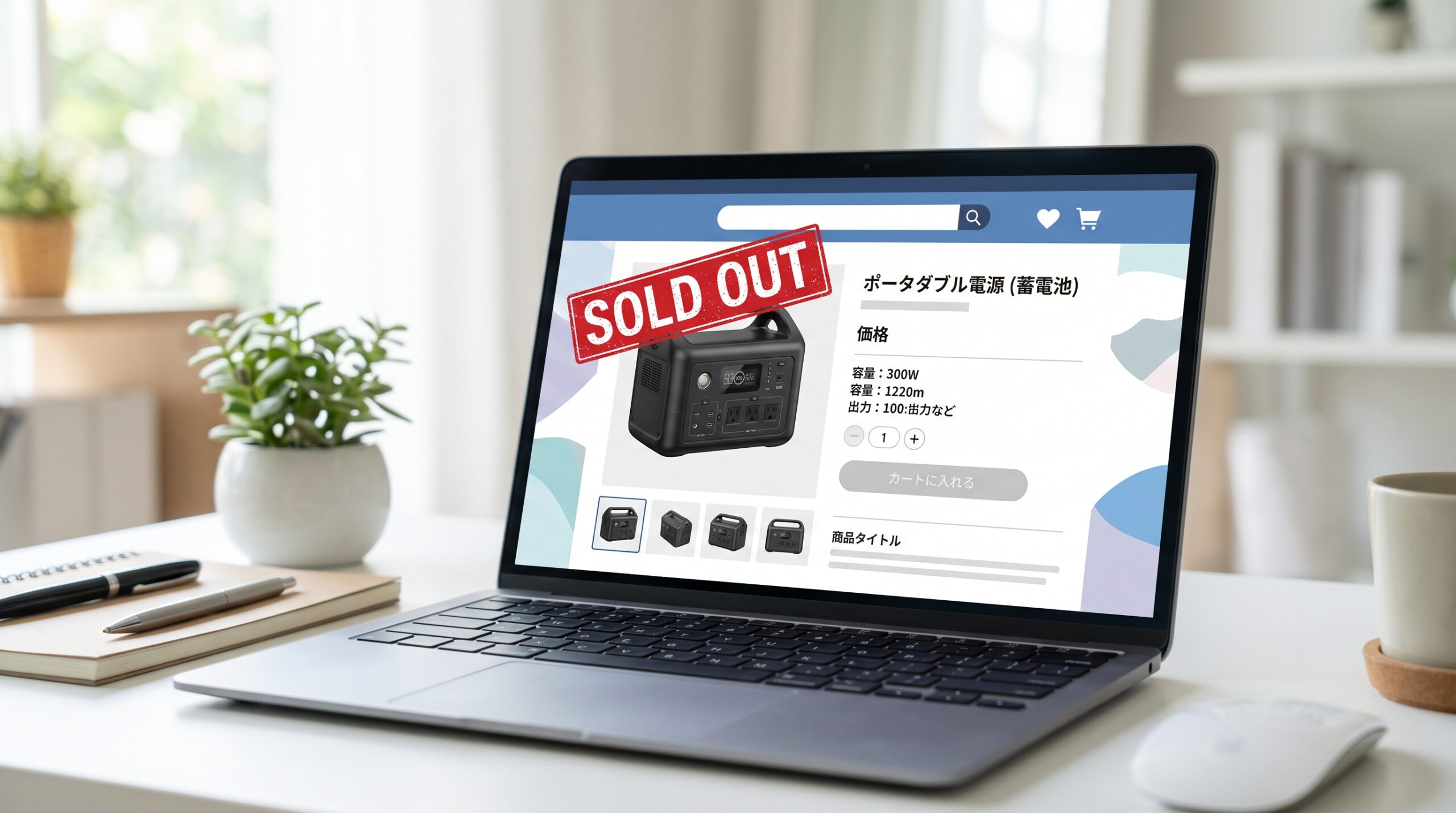 Jackery 1000 Plus 公式サイト 販売終了 売り切れ表示