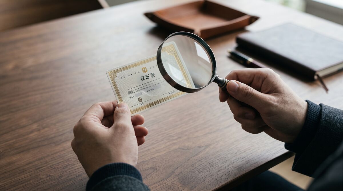 Jackery 240Newの保証条件を確認している様子